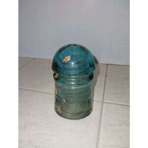 Antique Brookfield Insulator 3 1/2" #2 Green Glass